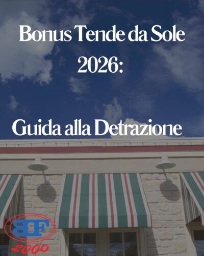 bonus tende da sole 2026 detrazioni
