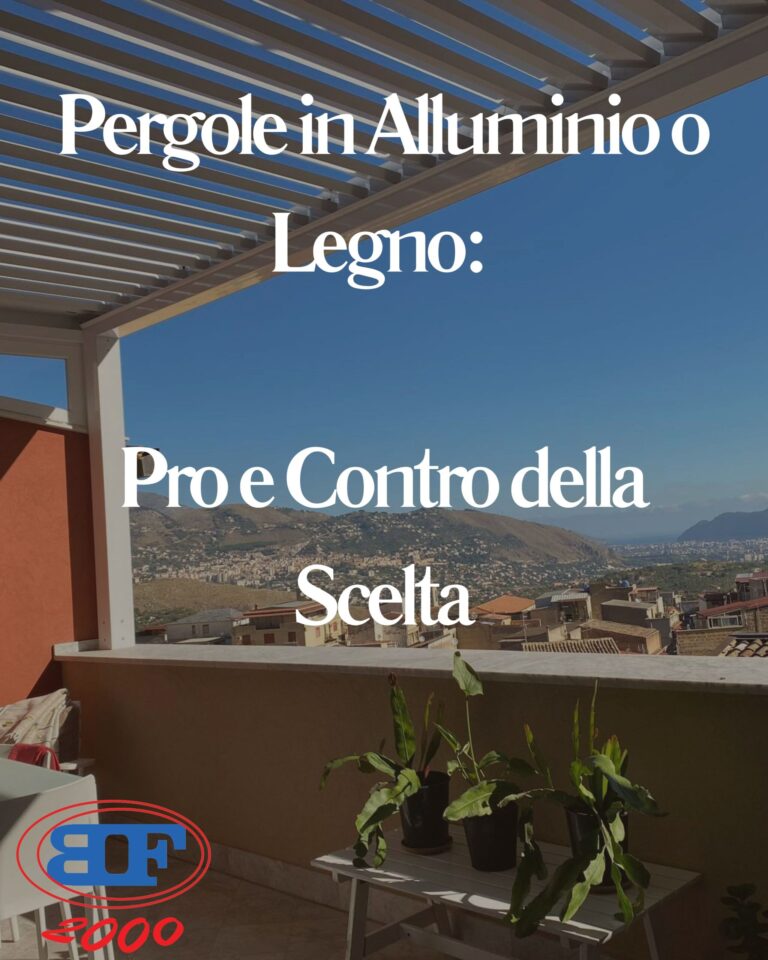 pergole in alluminio o legno pro e contro