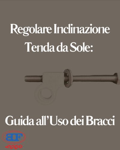 regolare inclinazione tenda da sole