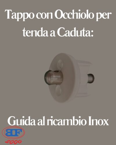 tappo con occhiolo per tende a caduta